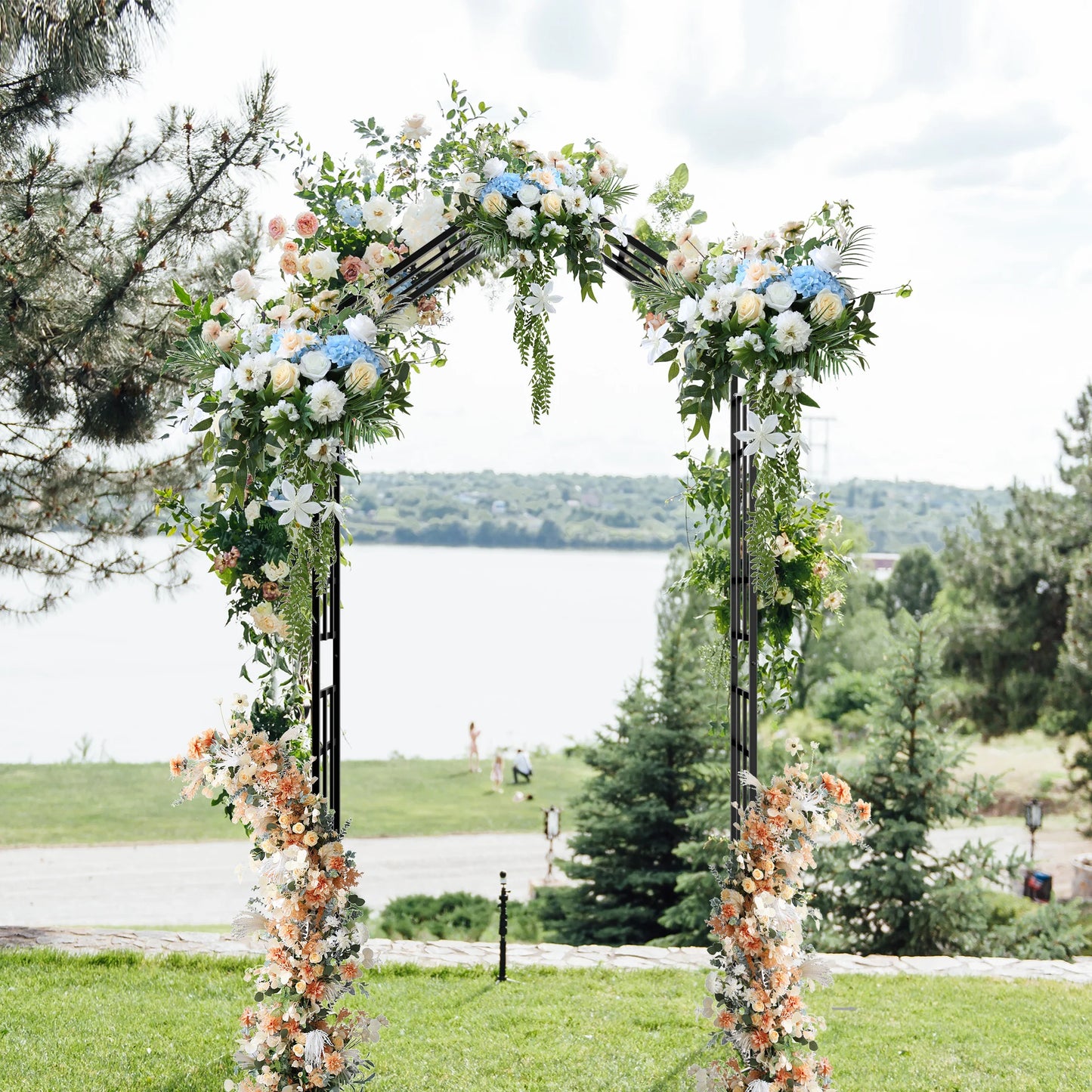 Origin Weather-Resistant Metal Garden Archway Structure With Adjustable Climbing Plants