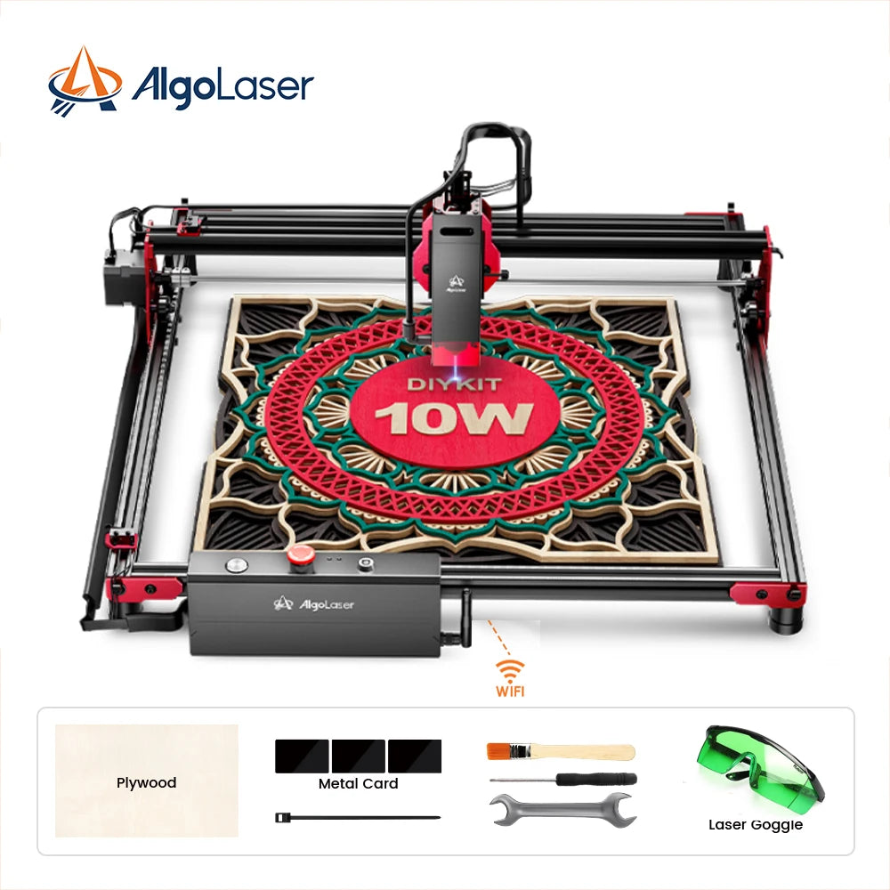 AlgoLaser DIY Kit Laser Engraving Cutting Machine With Air Assist