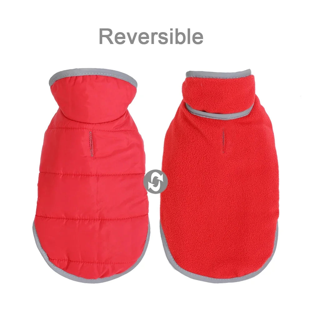 Holapet Reversible Reflective Ultrawarm Fleece Coat Jacket Weatherproof Performance