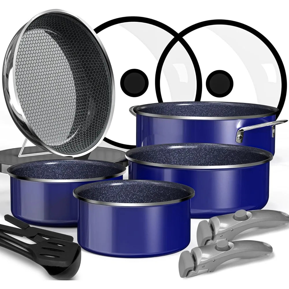 Iosn Pro 12pc Hybrid 3-Ply Stainless Steel Cookware Set
