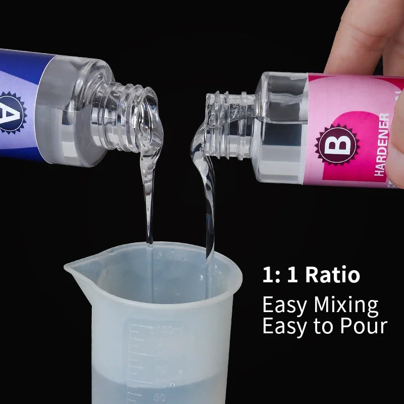 Crystal Clear Epoxy Resin Kit High Gloss For Coating And Casting Jewelry Making Projects