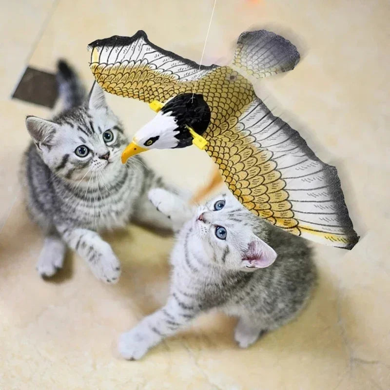 Simulation Bird Interactive Cat Toy Flying Eagle Teaser Wand With Rope Stick Play