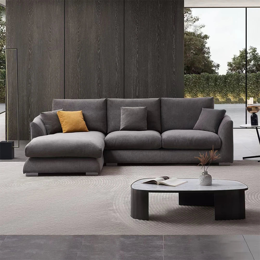 CN Guangdong Cloud Down Filled L Shaped Chaise Sofa