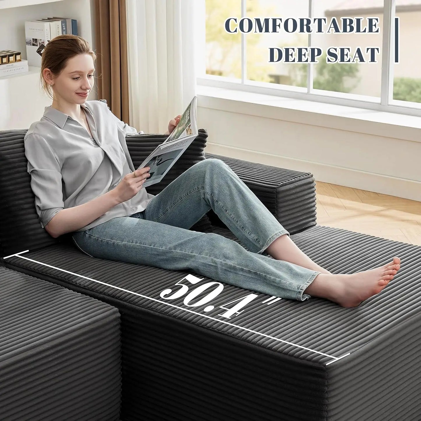Cloud Sectional Sofa Modular Deep Seat Living Room