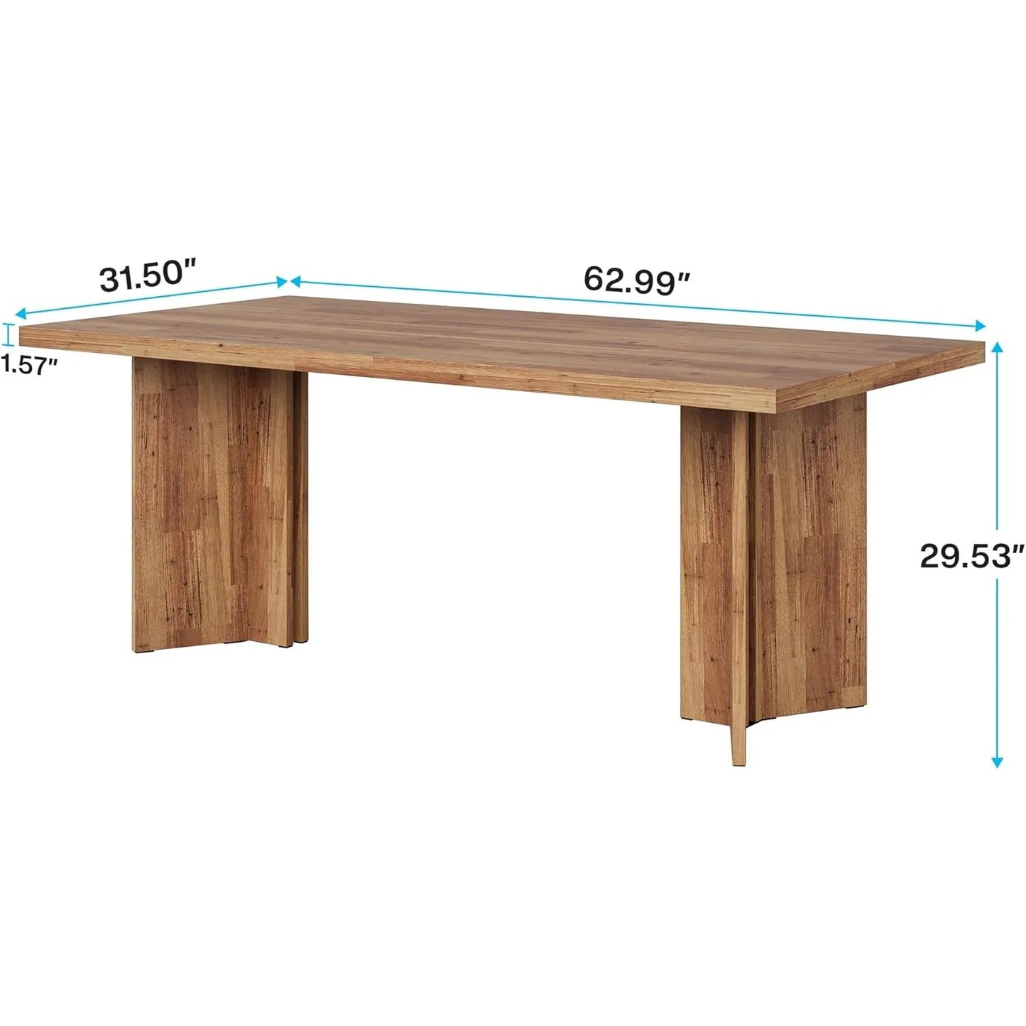 Little Tree Farmhouse Dining Table for Living and Dining Rooms