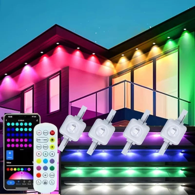 MIMIRGB Smart LightEmittingDiodeArray String Lights With App Control IP67 Waterproof