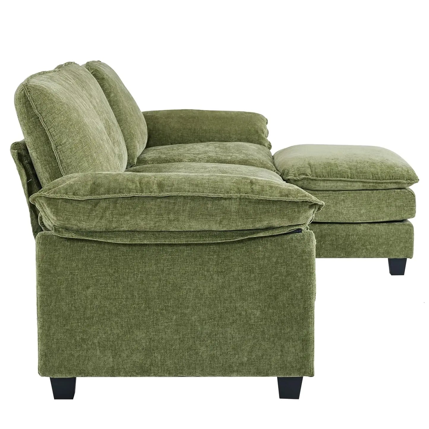 Modular Sectional Sofa With Ottoman Chenille Sleeper Upholstered Furniture