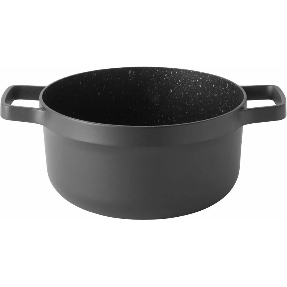 BergHOFF GEM Nonstick 8" Stockpot 3qt with Glass Lid Ferno-Green, Non-Toxic Coating Induction Cooktop Ready