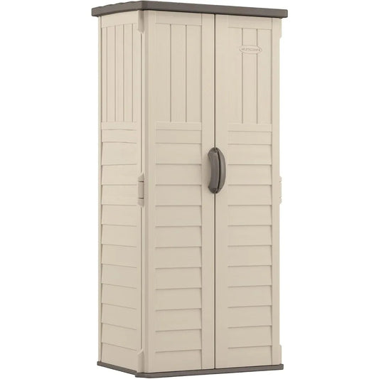 XMSJ Vertical Outdoor Storage Shed With Lockable Doors