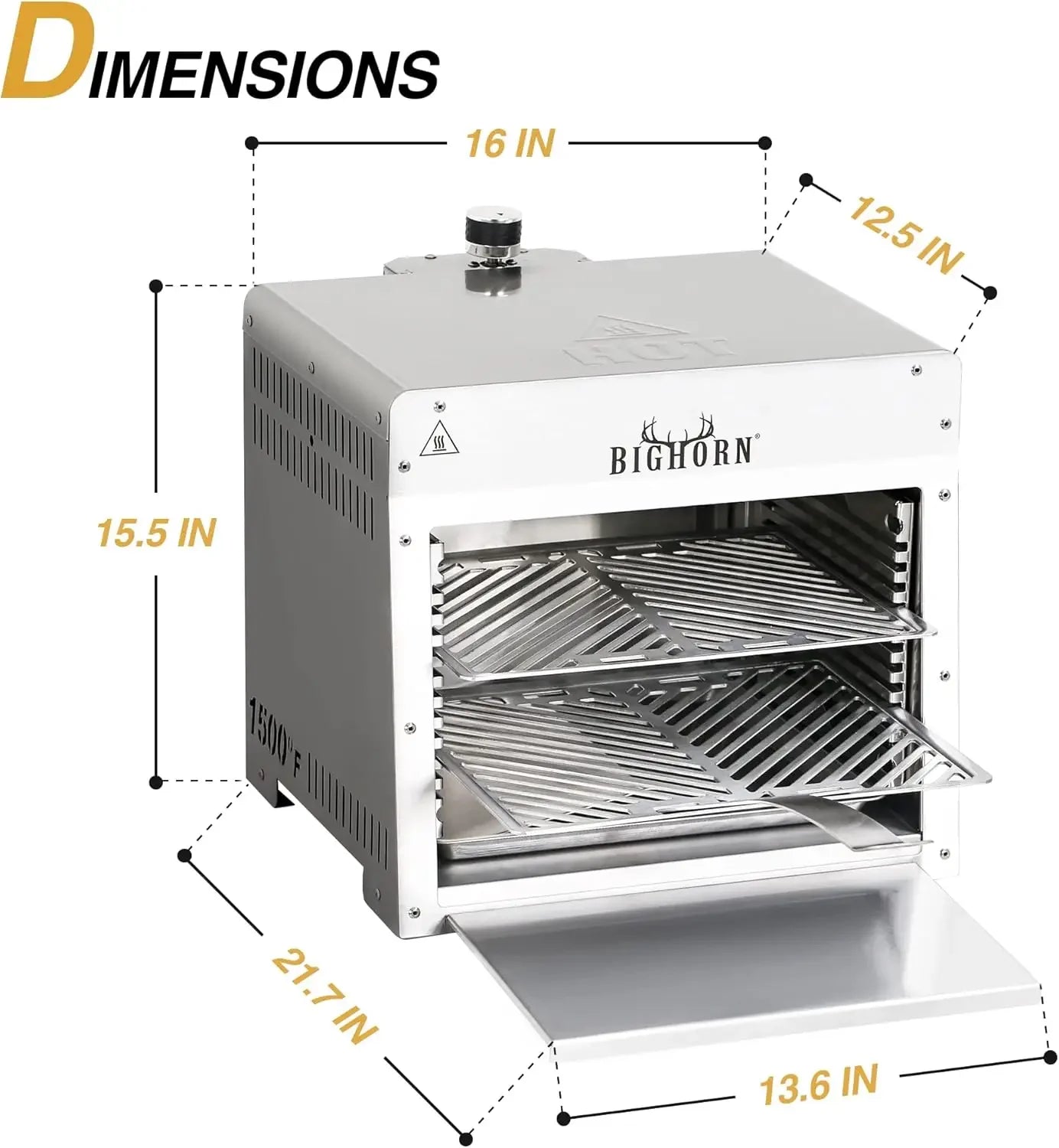 Infrared Propane Grill 1500 Fahrenheit Steakhouse Broiler Searing Station Outdoor