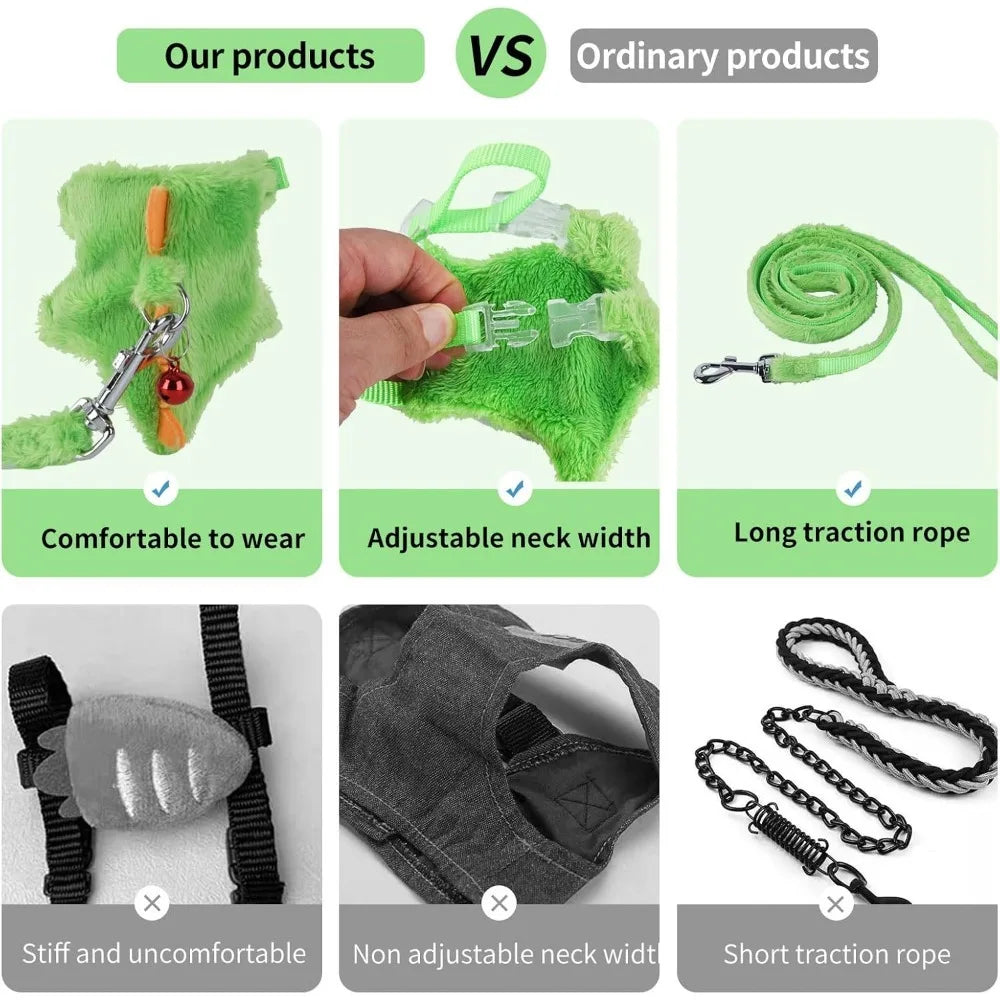 Hign-concerned Chemical Ferret Harness And Leash Set With Bell