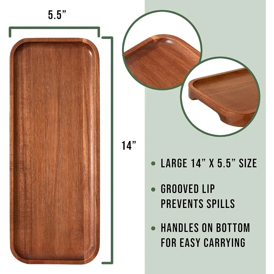 High-Concerned Acacia Wood Serving Trays