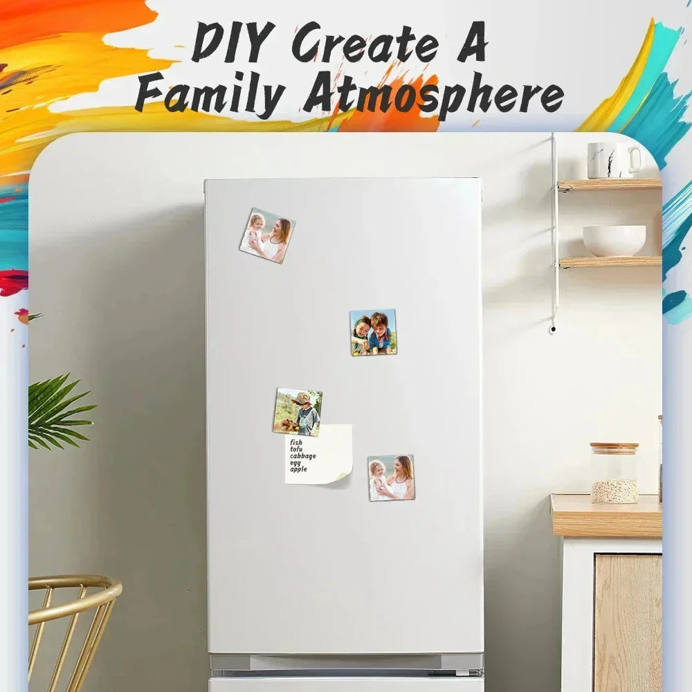 2*2" 2.5x2.5" Fridge Magnet Button Making Machine, 50*50mm Square Refrigerator Magnets Maker Machine+Cutter+100pcs Materials Set