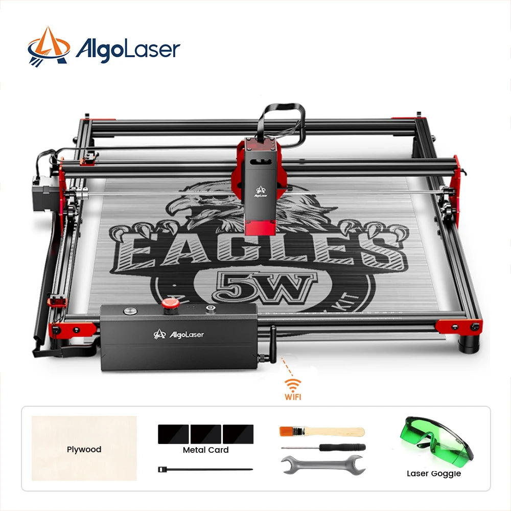 AlgoLaser DIY Kit Laser Engraving Cutting Machine With Air Assist
