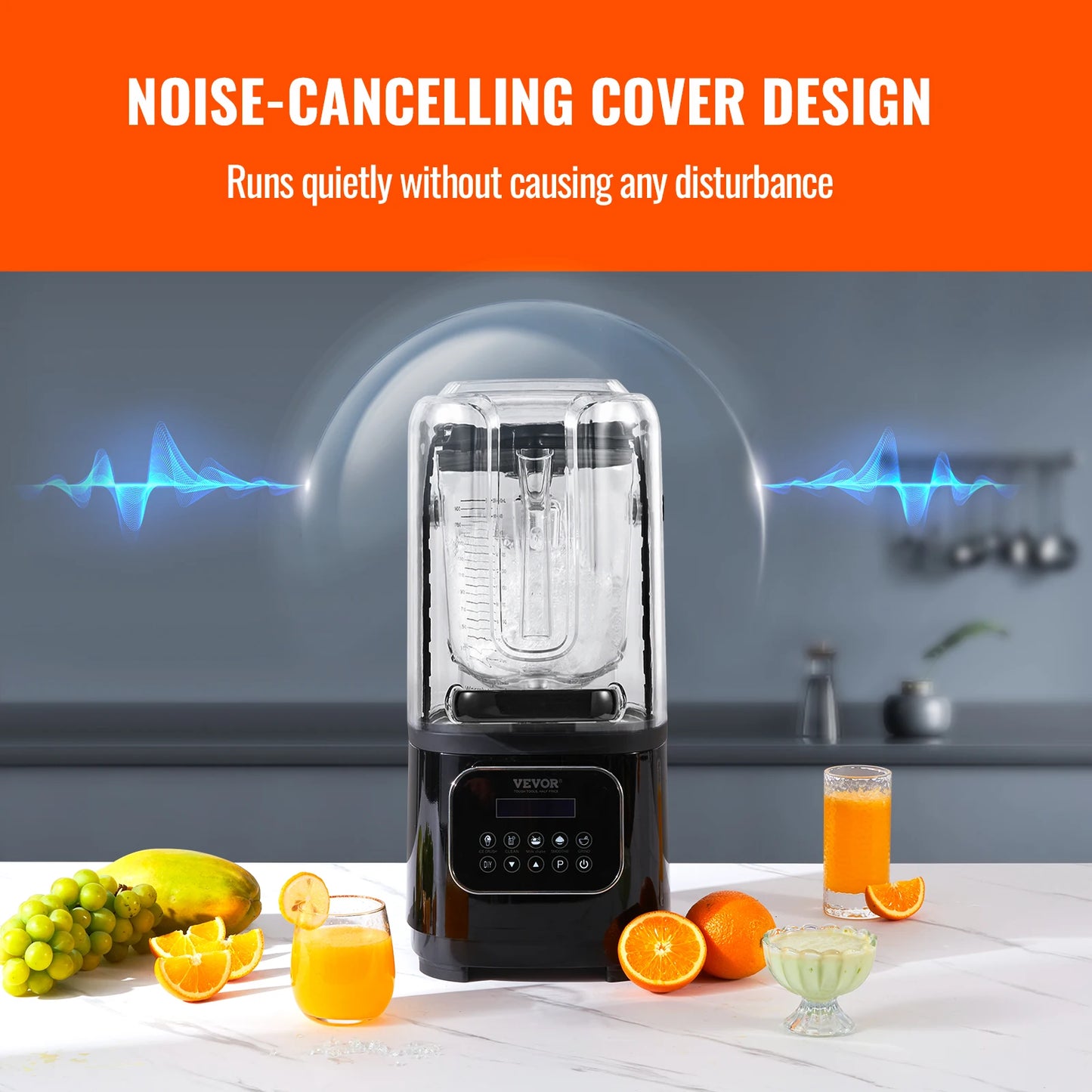 SucceBuy 2L Smoothie Blender Commercial Grade Food Fruit Processor Multifunctional Mixer Make Shakes And Crush Technology Home