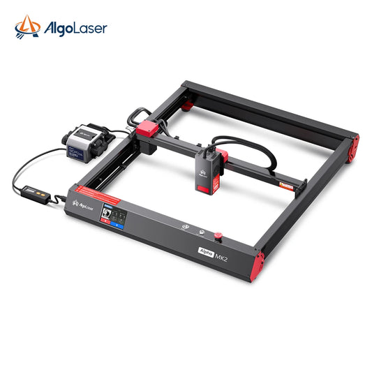 AlgoLaser Alpha MK2 Laser Engraver 20W Output Power 3.5” Color Touch Screen App Offline Control DIY Engraver Tool for Metal MDF