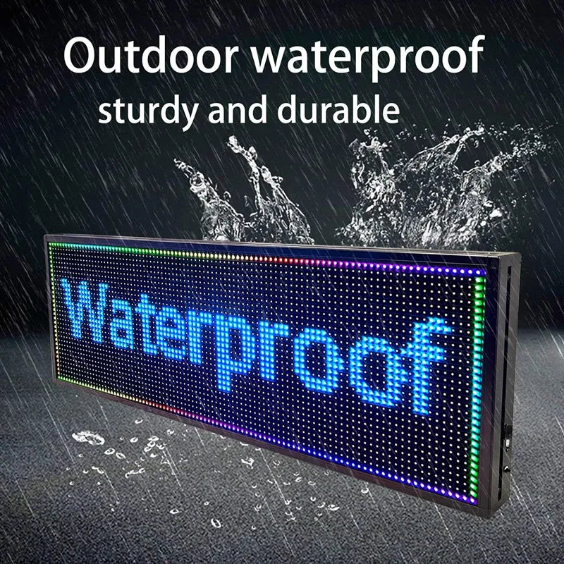 Display Outdoor LED Signboard Wall Mount High Brightness Multi Function