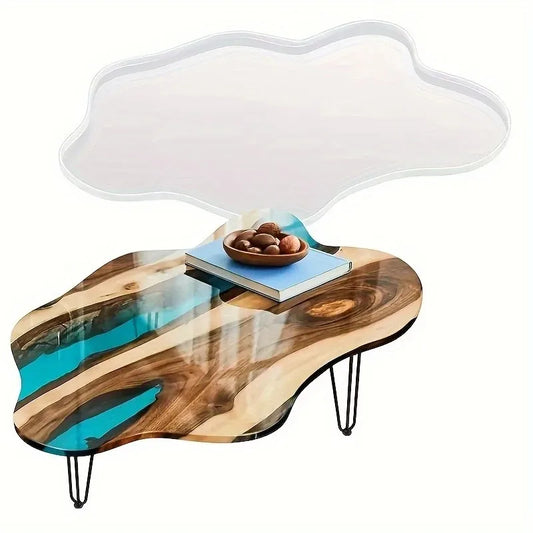 Qu Gofang Silicone River Table Mold Irregular Cloud Pattern For Resin Art And DIY Decor