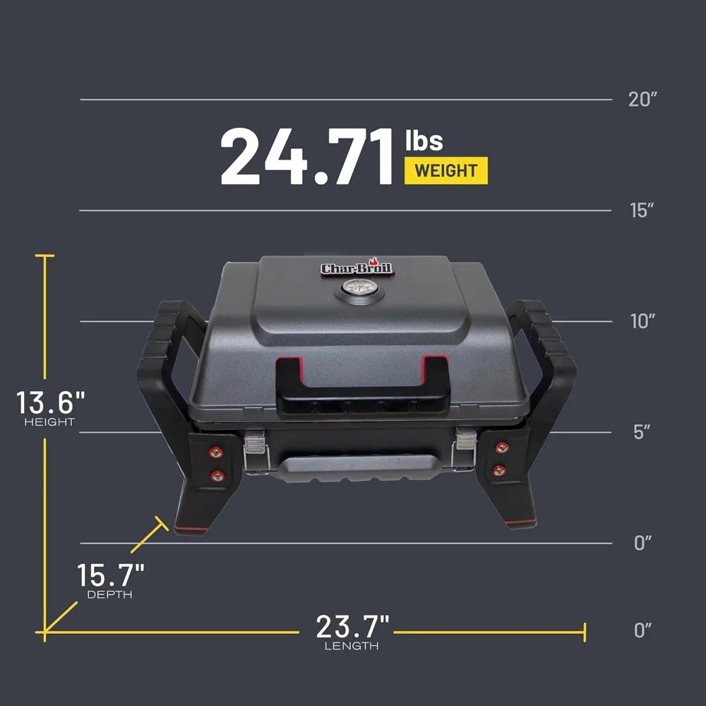 Charbroil Grill2Go X200 Amplifire Portable One Burner Propane Gas Grill Stainless Steel