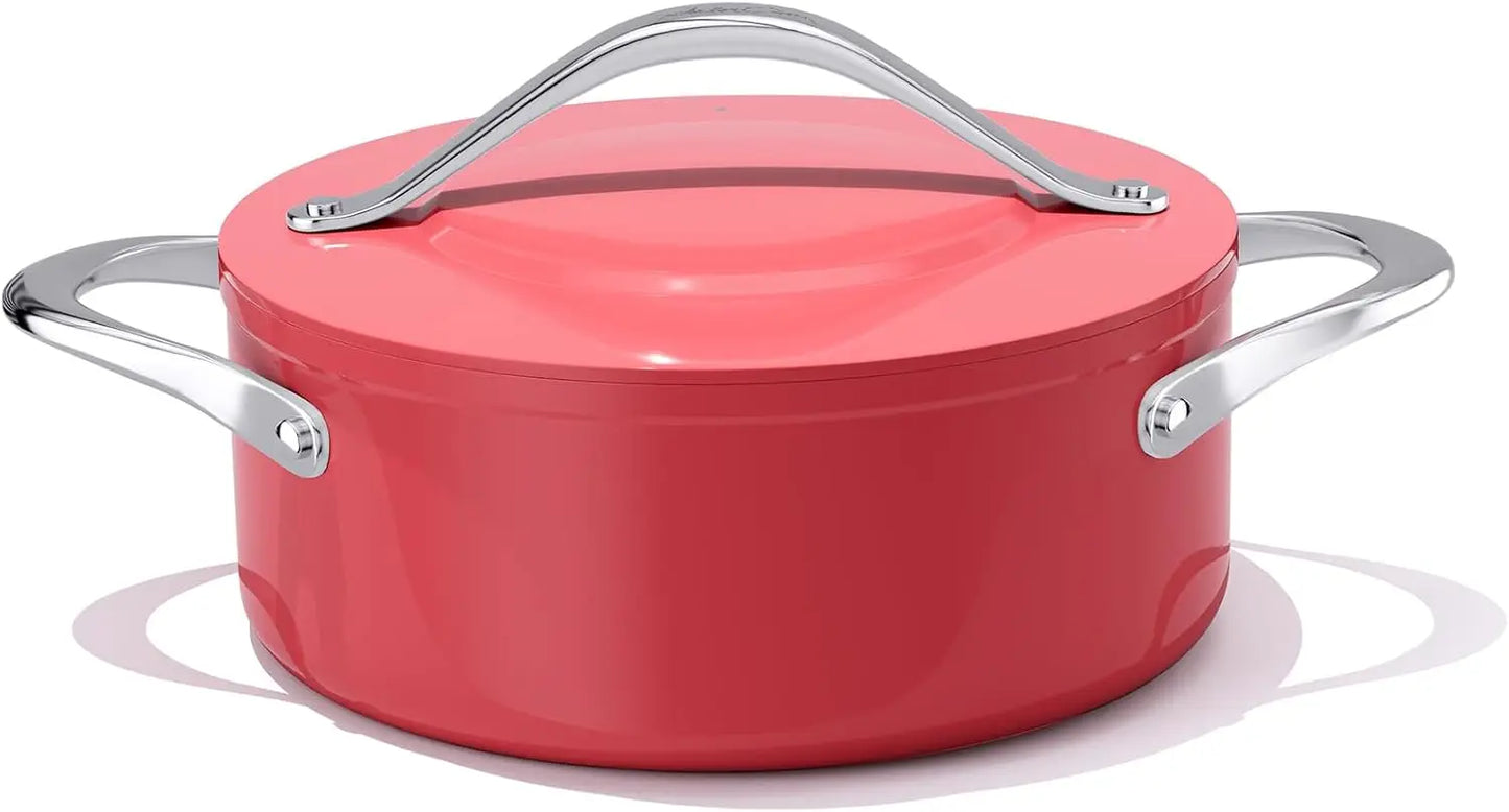 LIEI Ceramic Stock Pot Nonstick Dutch Oven With Lid