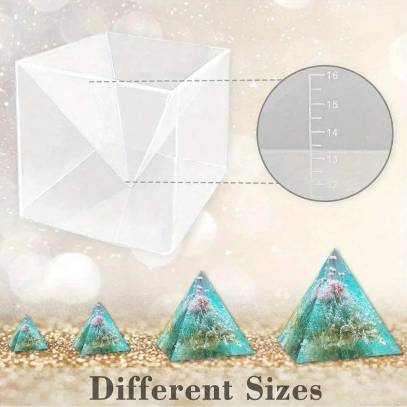 Hign-concerned Silicone Pyramid Molds For Resin 3 Pack Clear Inner Pyramid Molds