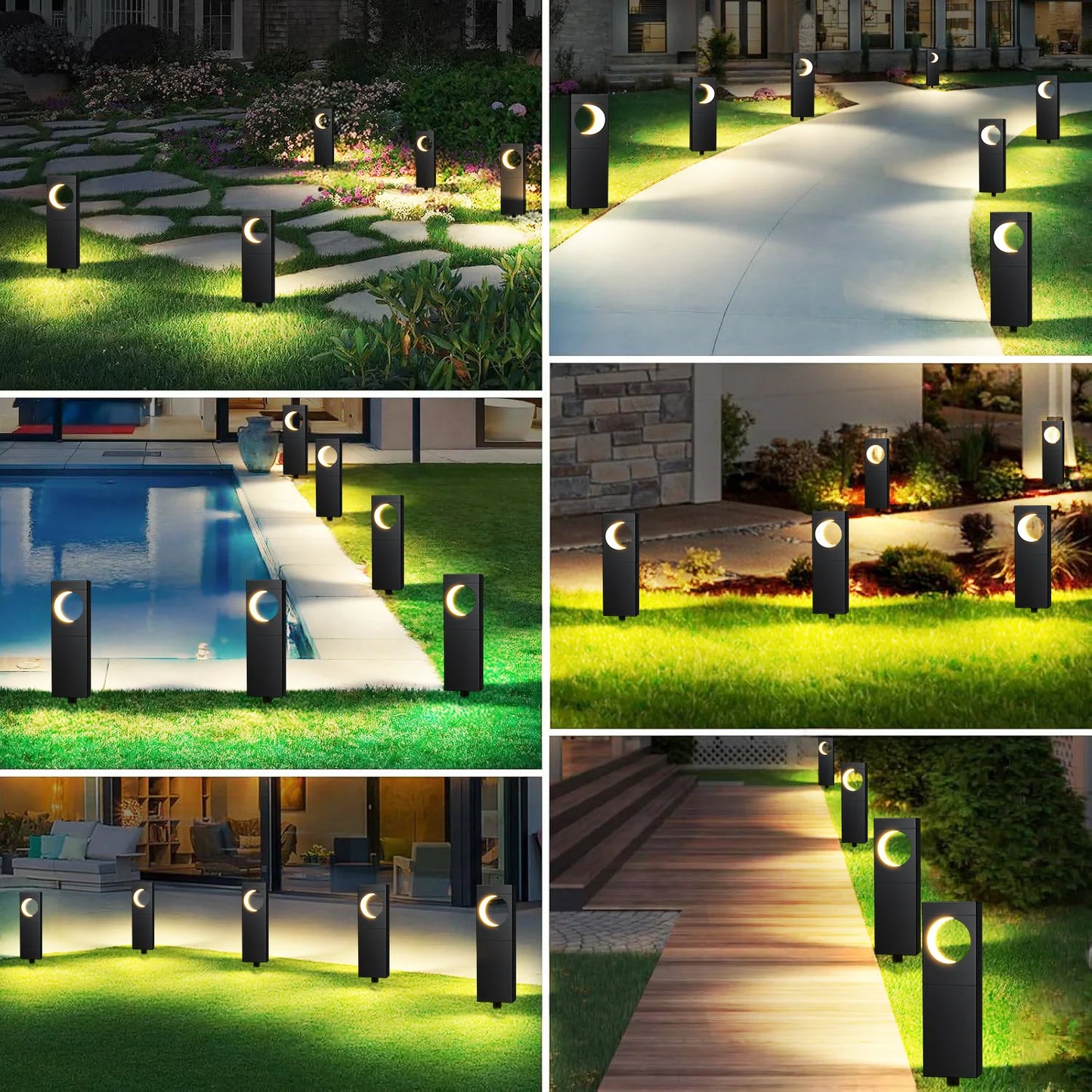 KPSTEK Solar LED Lights Outdoor Pathway Garden Decor