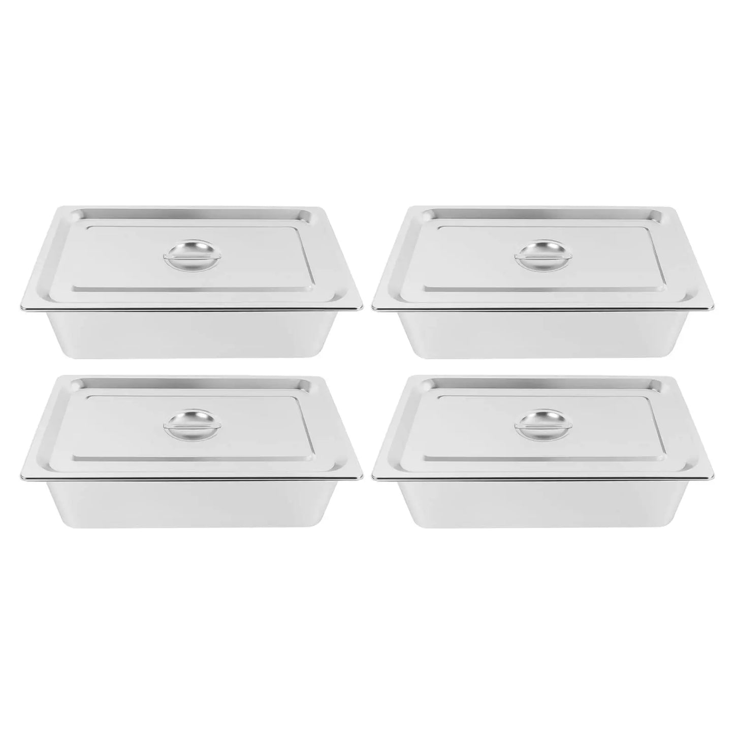 Stainless Steel Hotel Pan With Lid 4 Pack For Catering