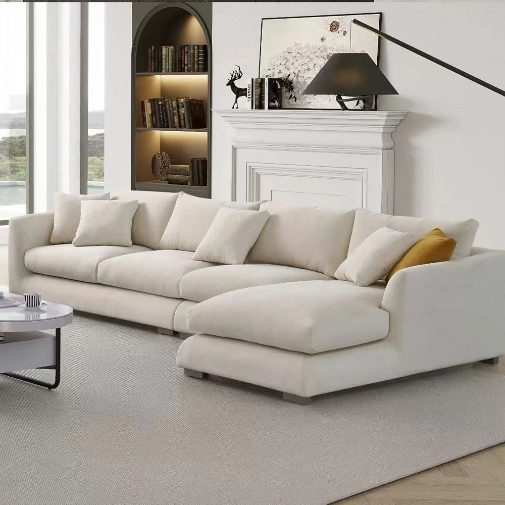 CN Guangdong Cloud Down Filled L Shaped Chaise Sofa