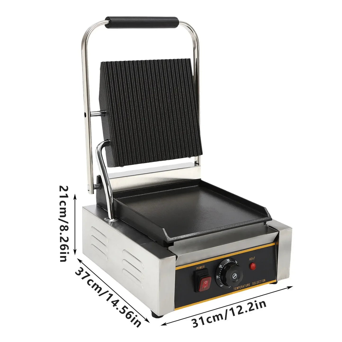 1800W Electric Stainless Steel Sandwich Maker Panini Machine