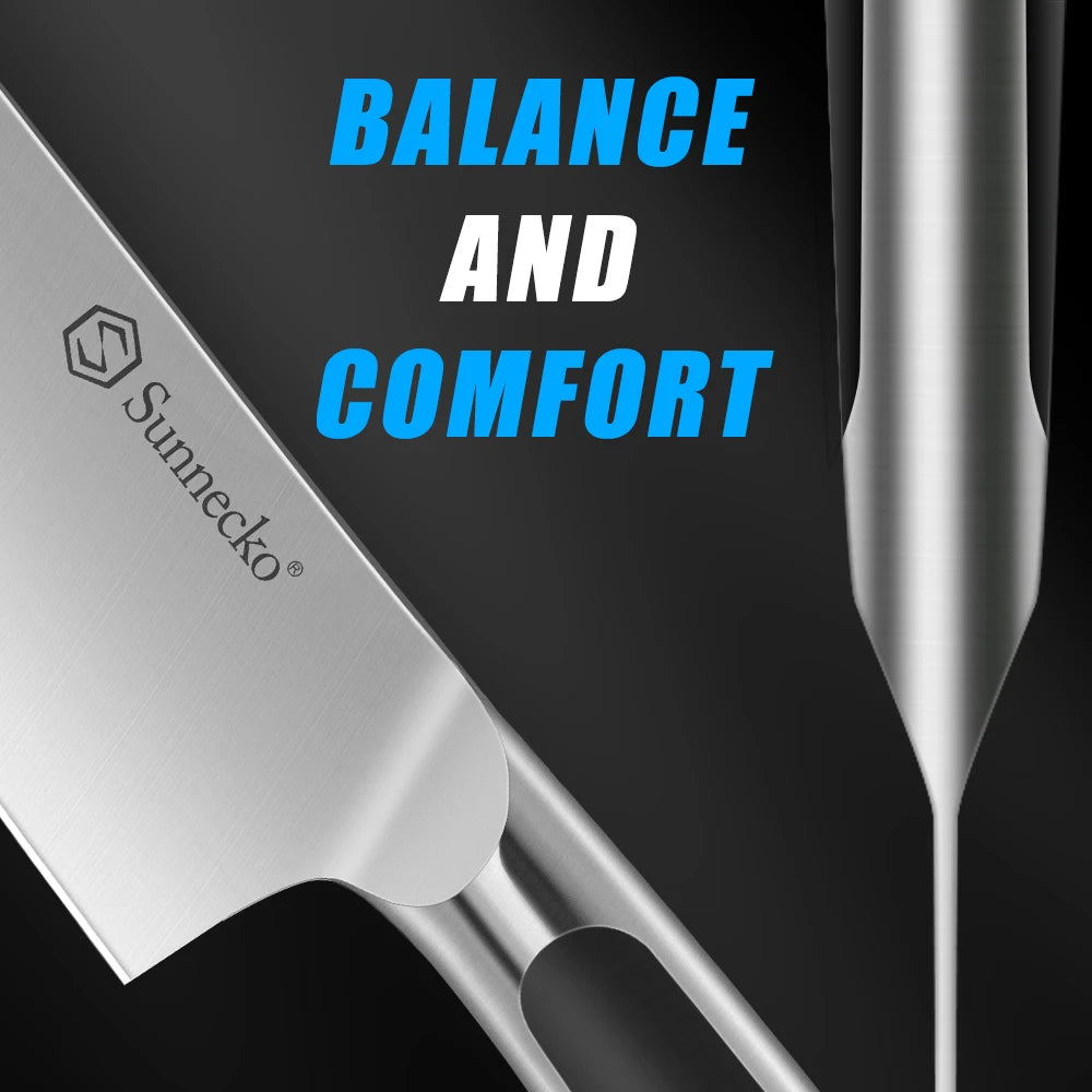 Sunnecko 6 Piece Kitchen Knife Set Stainless Steel