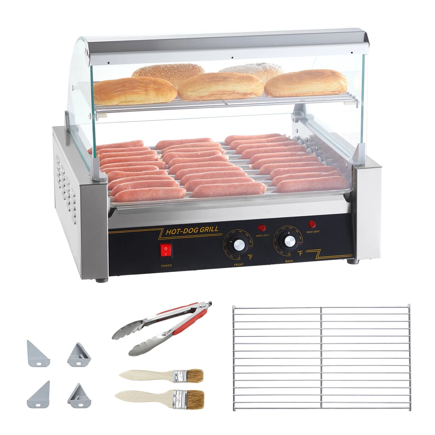 SucceBuy 5 7 11 Rods Hot Dog Roller Sausage Machine