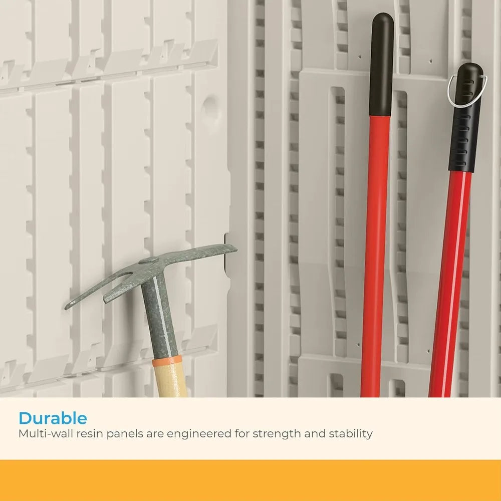 XMSJ Vertical Outdoor Storage Shed With Lockable Doors