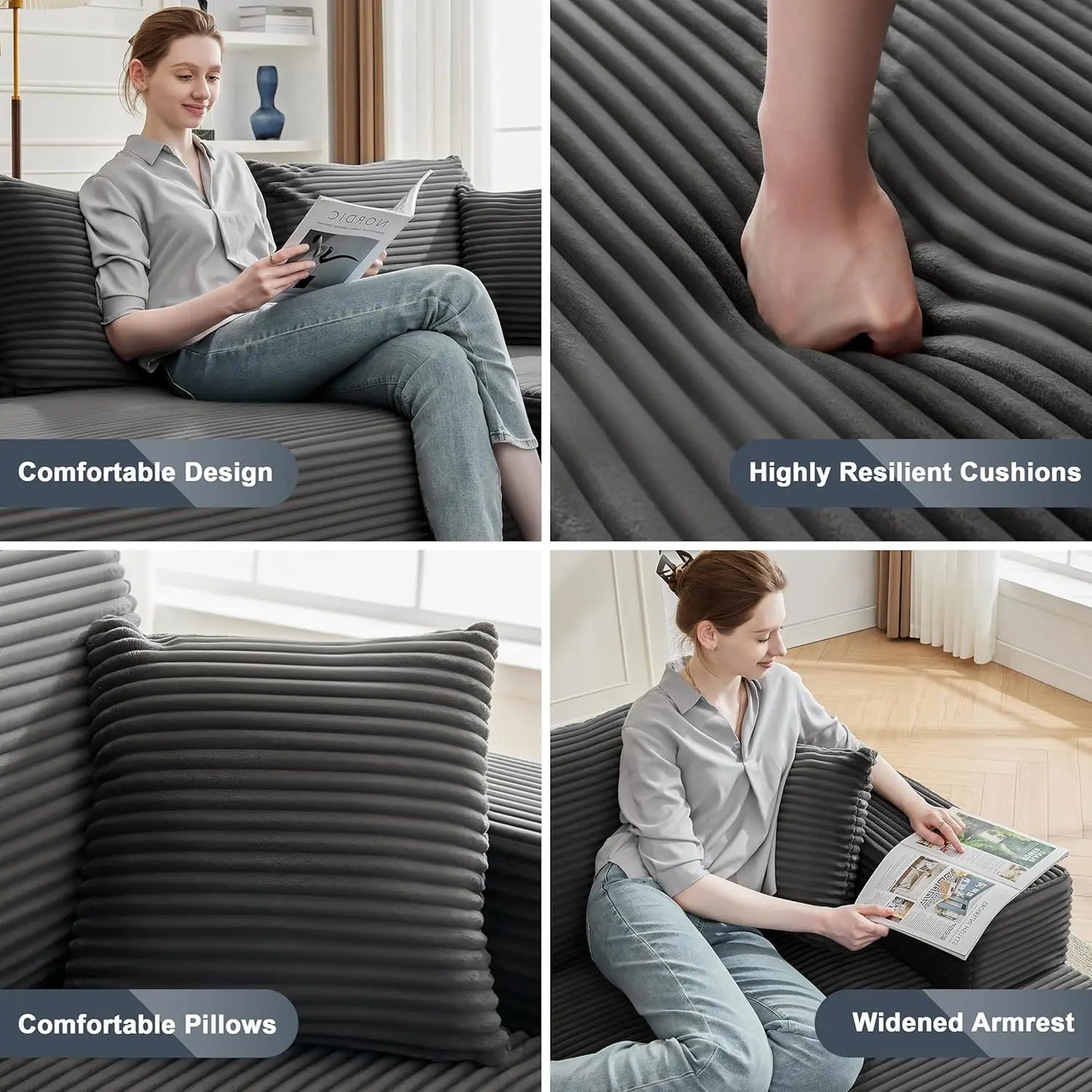 Cloud Sectional Sofa Modular Deep Seat Living Room