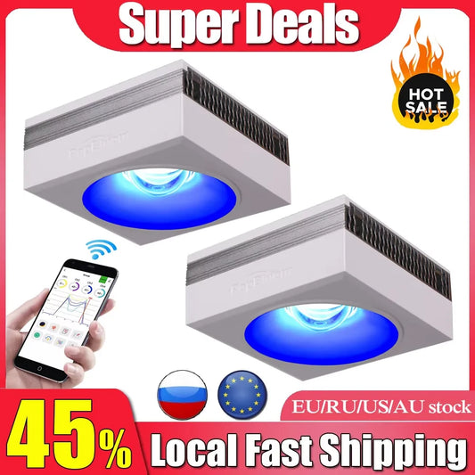 PopBloom RL90 WiFi Full Spectrum Reef Aquarium Lighting Programmable AutomationSuite