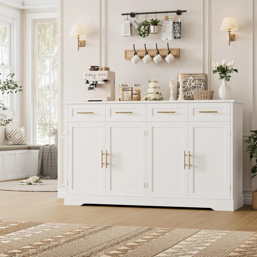 Tongyue Modern Dining Buffet Sideboard with Four Drawers and Storage