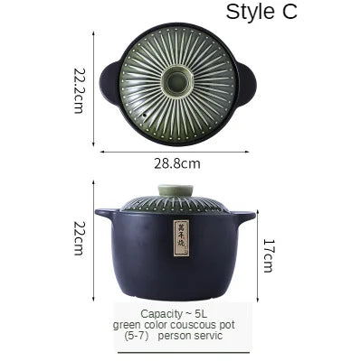 XINCHEN Ceramic Casserole Pot Round Japanese Style Cookware