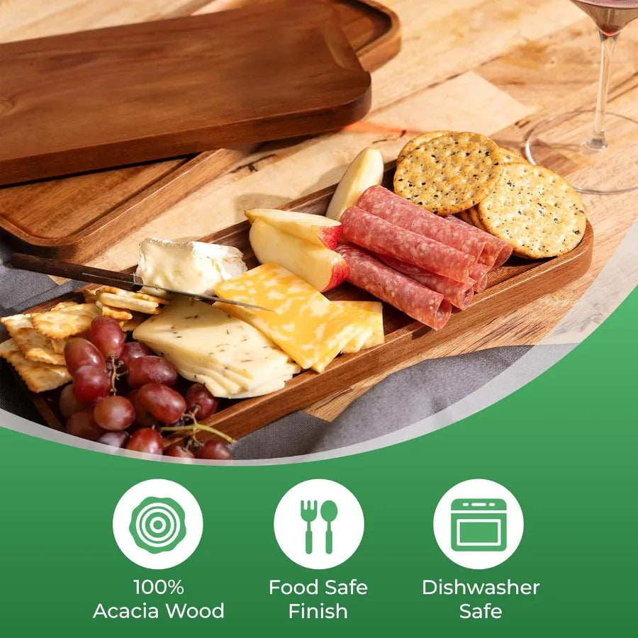 High-Concerned Acacia Wood Serving Trays