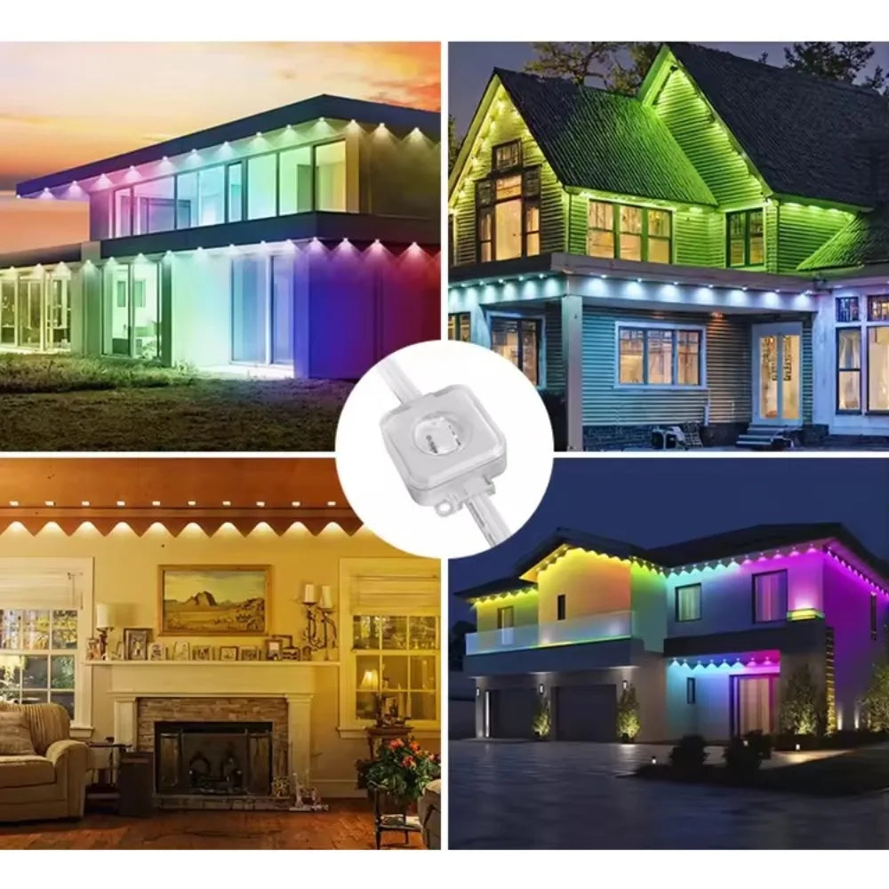 MIMIRGB Smart LightEmittingDiodeArray String Lights With App Control IP67 Waterproof