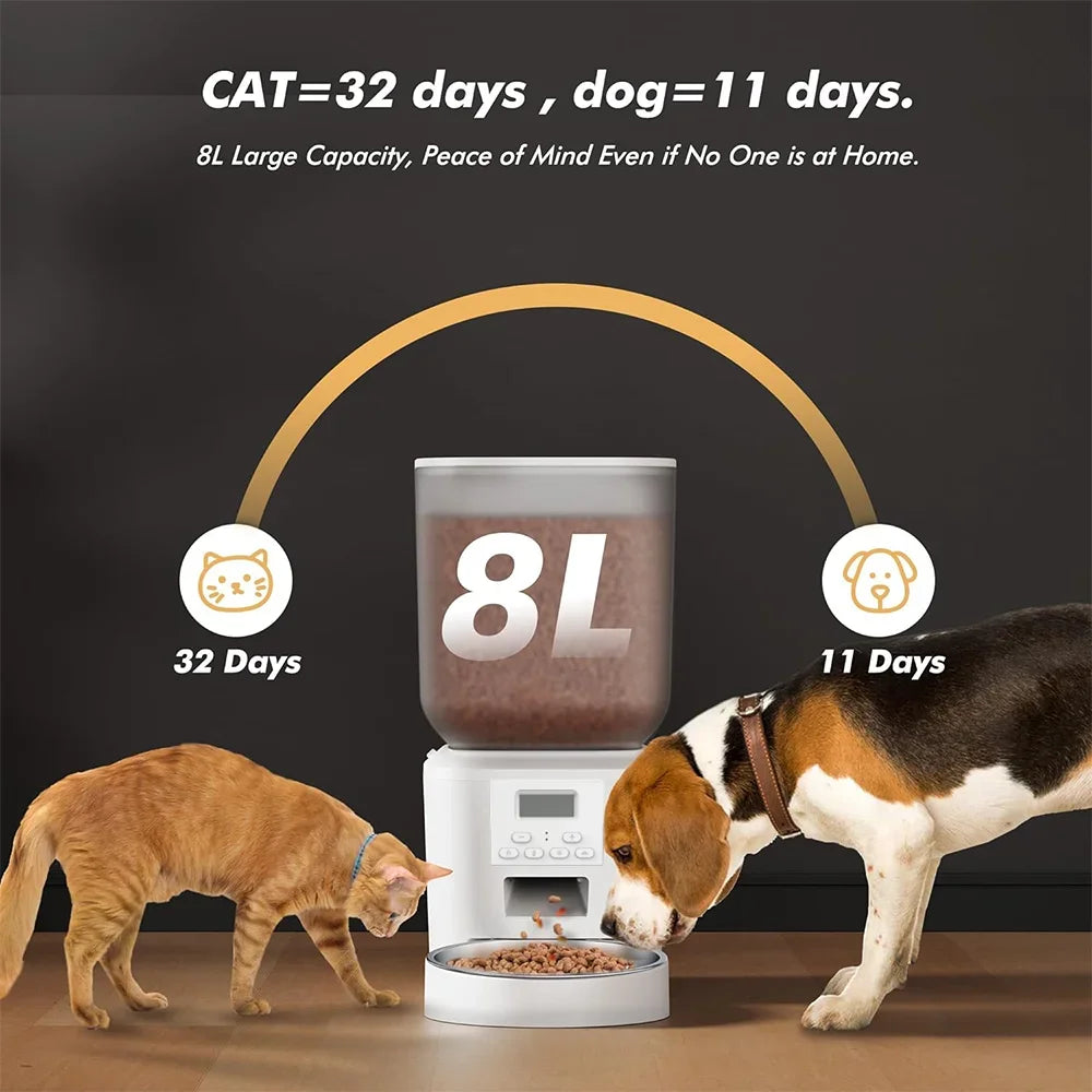 Furpipi Automatic Cat Feeder With Key Control And Time Setting