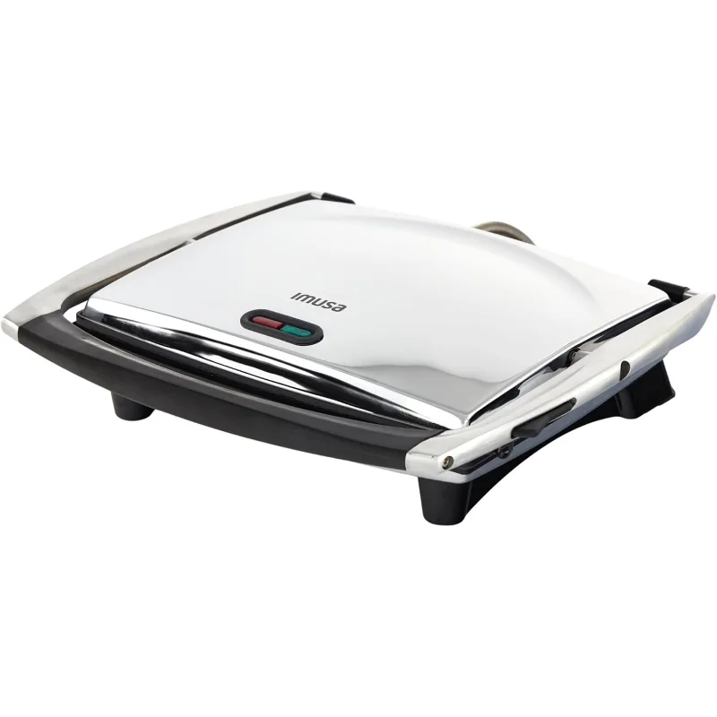IMUSA Stainless Steel Panini Press Sandwich Maker Ceramic Nonstick Plates