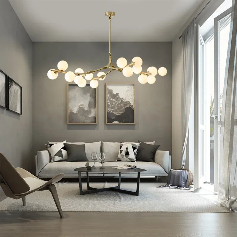 Todays Home Goods Glass Orbs LED Pendant Light Chandelier