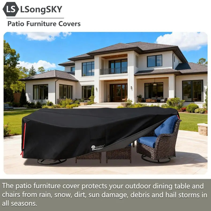 Waterproof 600D Heavy Duty Patio Furniture Covers For Sets