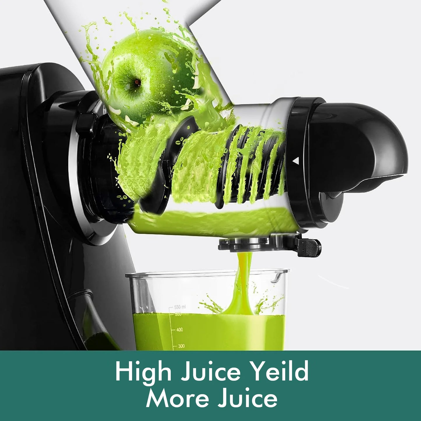 SiFENE Slow Masticating Juicer Cold Press Machine For Whole Fruits And Vegetables Wide Chute